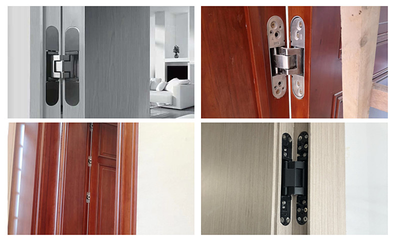 三维可调暗铰链锌合金隐形门合页木门折叠门房门重型暗装十字暗铰 30*