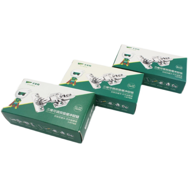 千年舟铰链不锈钢双级液压静音三维可调阻尼缓冲可卸合页正品直销